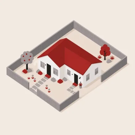 Illustration of a junior accessory dwelling unit within a primary home