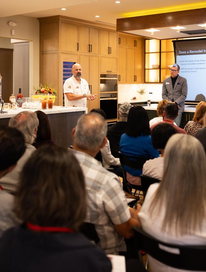 Lars Remodeling experts leading an Educate Before You Renovate workshop.