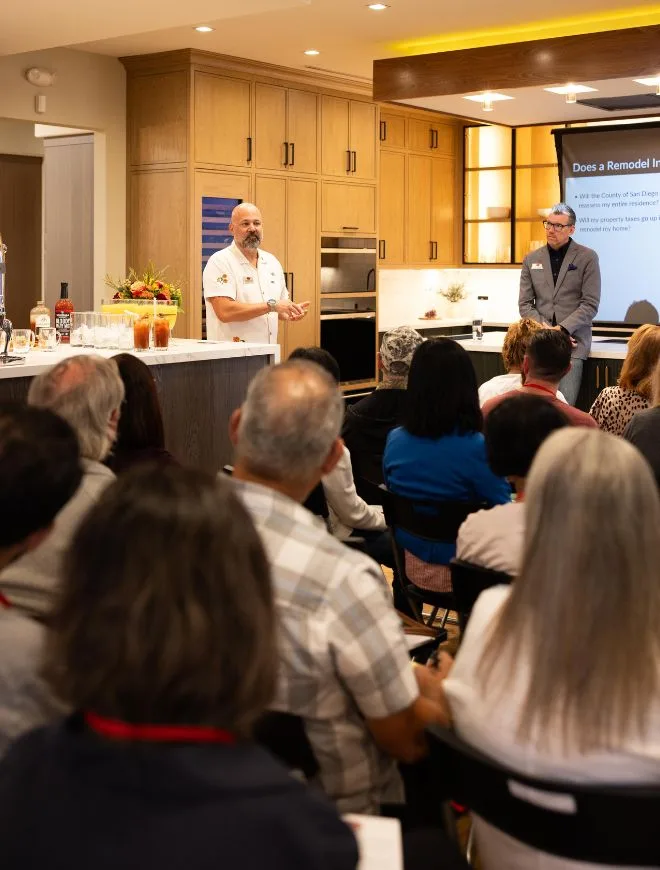 Lars Remodeling team leading an Educate Before You Renovate workshop for San Diego homeowners