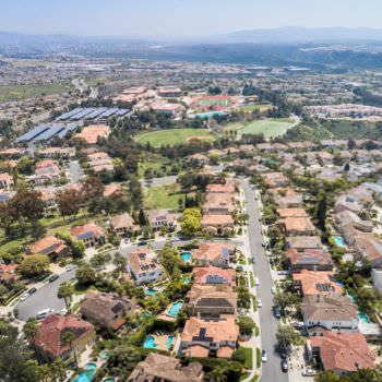 Aerial view of Carmel Valley homes