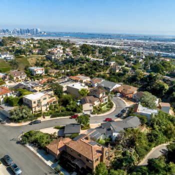 Aerial view of Mission Hills homes
