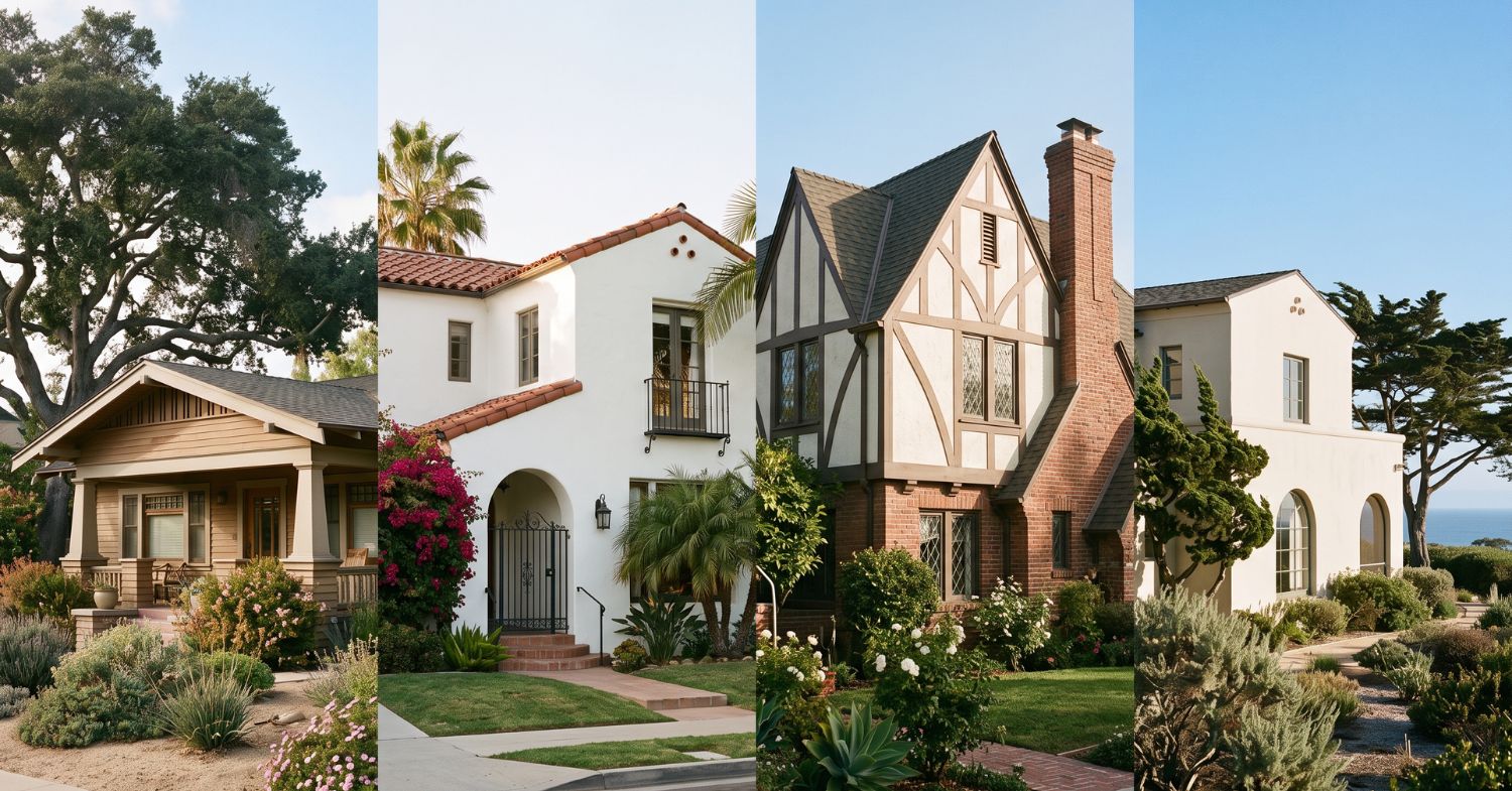 Craftsman, Spanish Revival, Tudor Revival and coastal historic home styles represented across San Diego