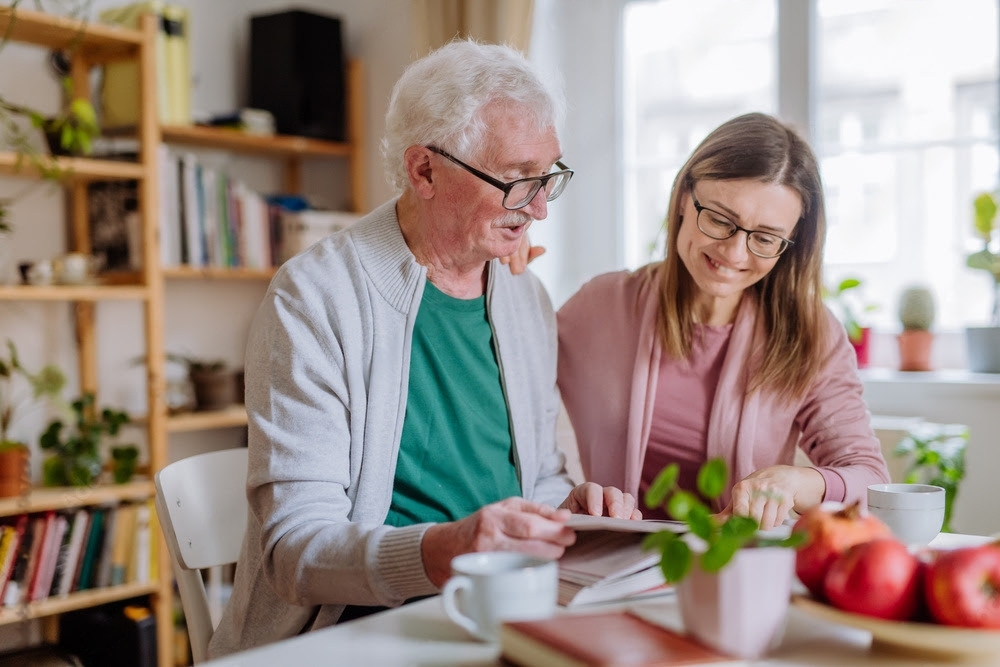 senior couple enjoying cooking