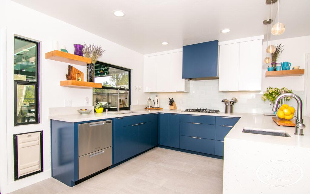 Modern kitchen in a newly built ADU in San Diego.