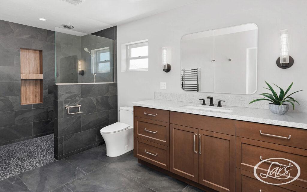 Newly renovated bathroom in San Diego.