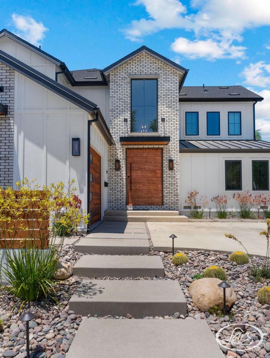 Newly remodeled home exterior.