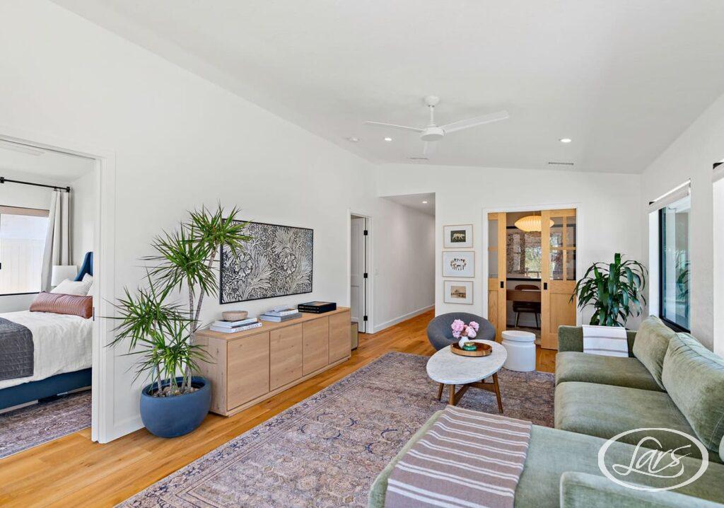 Newly remodeled living room in a San Diego home.