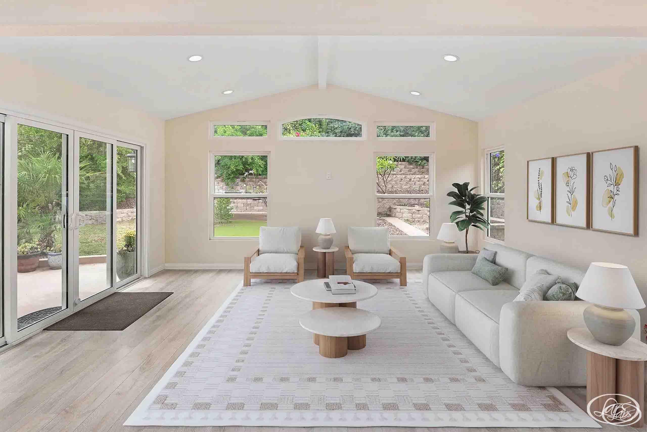 Newly added room addition in a San Diego home.