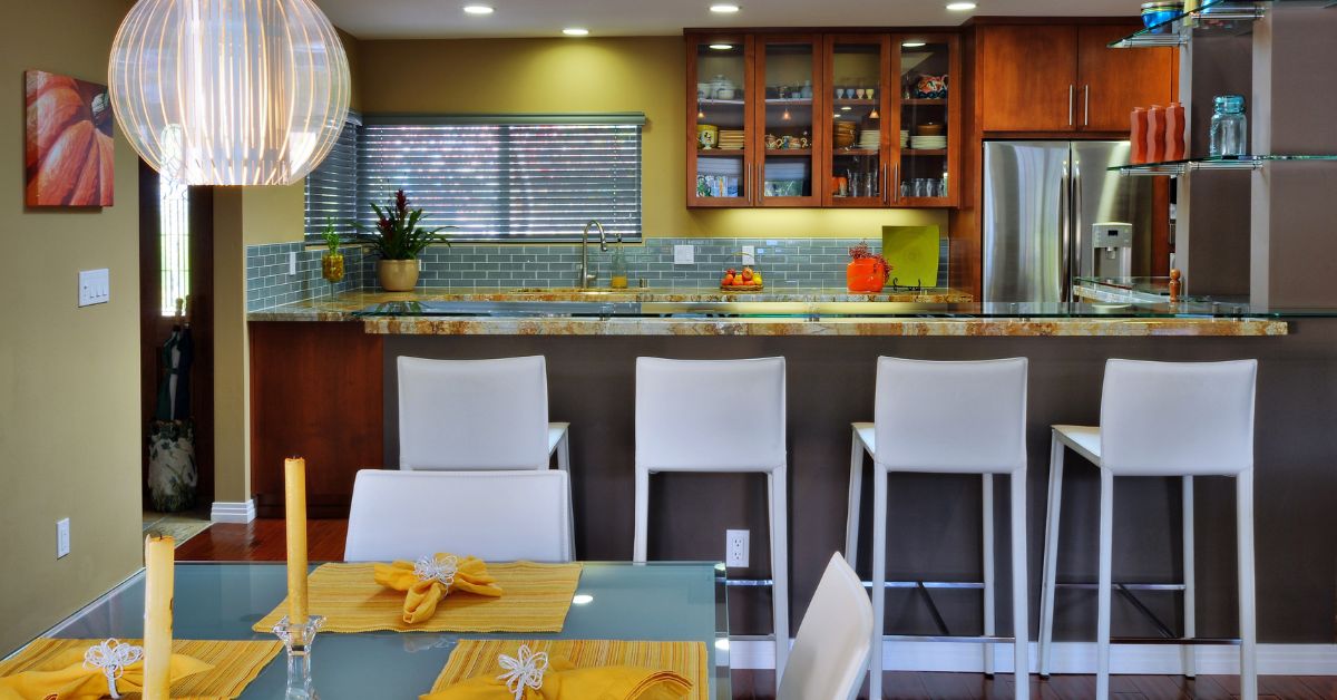 Modern remodeled kitchen with custom cabinetry, integrated appliances, and coordinated finishes