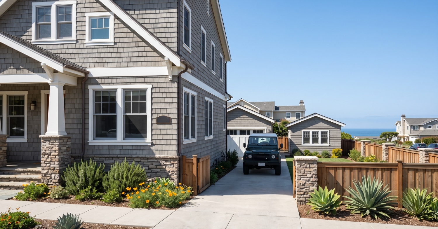 Coastal San Diego home with a detached backyard ADU on a residential property